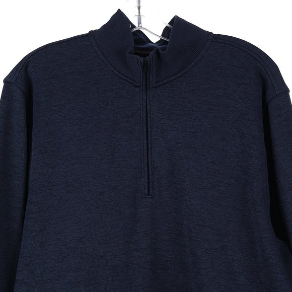 Under Armour Navy 1/4 Zip Men's Sweater Large - Picture 2 of 8